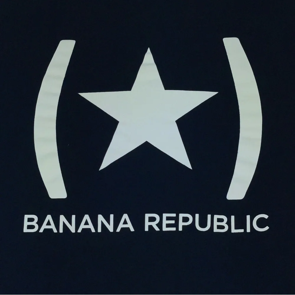 Banana Republic Blue Short Sleeve Tee with Graphic Design‎